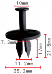GM 14045480 клипса  11.2x17x25.2mm
