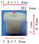 GM 347347 клипса  7.9x7.1x11.4mm  d3.6mm