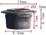 VAG, VW, AUDI 357853586D клипса  9.6x6.6x12.8mm  d5.5mm