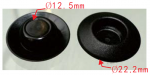 UNIVERSAL  заглушка плпстик. d12,5mm  D22.2mm