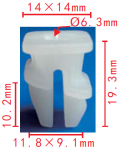 NISSAN 01281-00431 клипса  11.8x10.2x14mm d6.3mm