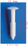 GM 22527720 клипса  8.2x50.4x15.4mm
