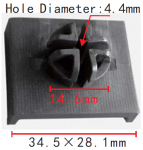 TOYOTA 53867-26020 клипса  14.6x34.5x28.1mm  d4.4mm