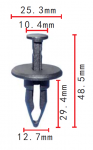 GM 10077283 клипса  12.7x28.5x25.3mm