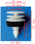 GM 22646099  клипса  8x20.2x20.3mm