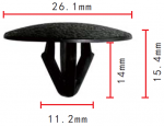KIA /  Hyundai 81126-37010 клипса  11.2x14x26.1mm
