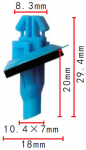 Toyota 75492-60020 клипса  10.4x20x18mm   8.3mm