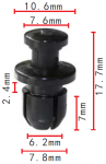 Honda 90657-S0-003, 91533-SG0-000  клипса  7,8x9.3x10.7mm