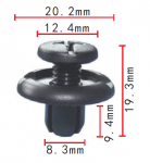 Honda 91512-SM4-003 клипса  8.3x9.4x20.2mm