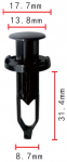 Toyota 52161-20010 клипса  8.7x31.4x17.7mm