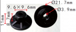 VW, AUDI, VAG N90757901 Клипса  9.6x8.7x21.7mm  d3.9mm