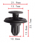 NISSAN 01553-03101 клипса 10.8x13.8x21.9mm