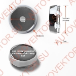 Колпачек D63/59 под стикер S54 CHROME MG-P1046H Колпачек D63/59 под стикер S54 CHROME MG-P1046H