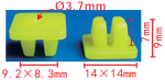 SUBARU 661179000 клипса  9.2x7x14mm d3.7mm