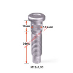 Шпилька забив. (134A142) M12X1,50 длина рез.части 36мм Цинк YAG