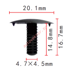 Toyota 9046705021C0 черная клипса  4.7x14.8x20.1mm