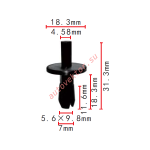 Ford 387944-S клипса  9.8x17.8x18.3mm