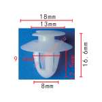 Mercedes 0059888278 клипса  9.4x12.5x18mm