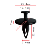 GM,FORD 20570245, N804614S клипса  7.9x23.2x25.6mm