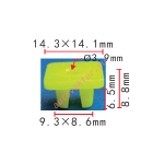 TOYOTA клипса d3.9mm 9.3x6.5x14.3mm