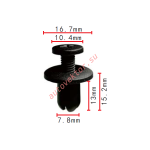 MAZDA 90657-SA6-0030,94198687,N304-13-356-A клипса 7.8x13x16.7mm