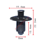 Nissan 01553-06721   8x15.4x19.4mm