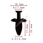 FORD N808048S, W705532-S300 клипса  6.6x17.8x118.3mm