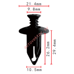 GM 15672330, 15956470 клипса  10.5x26.2x21.4mm